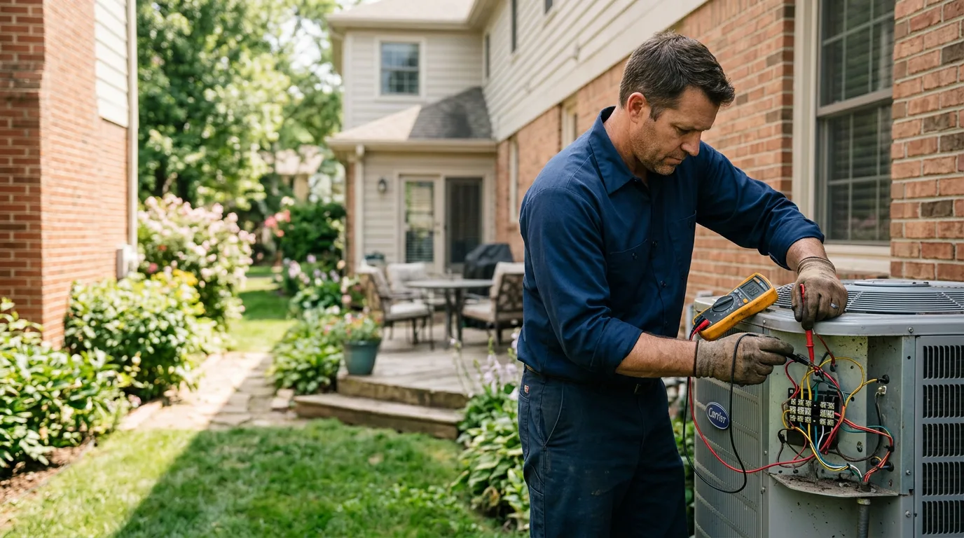 HVAC technician working near Litchfield, IL